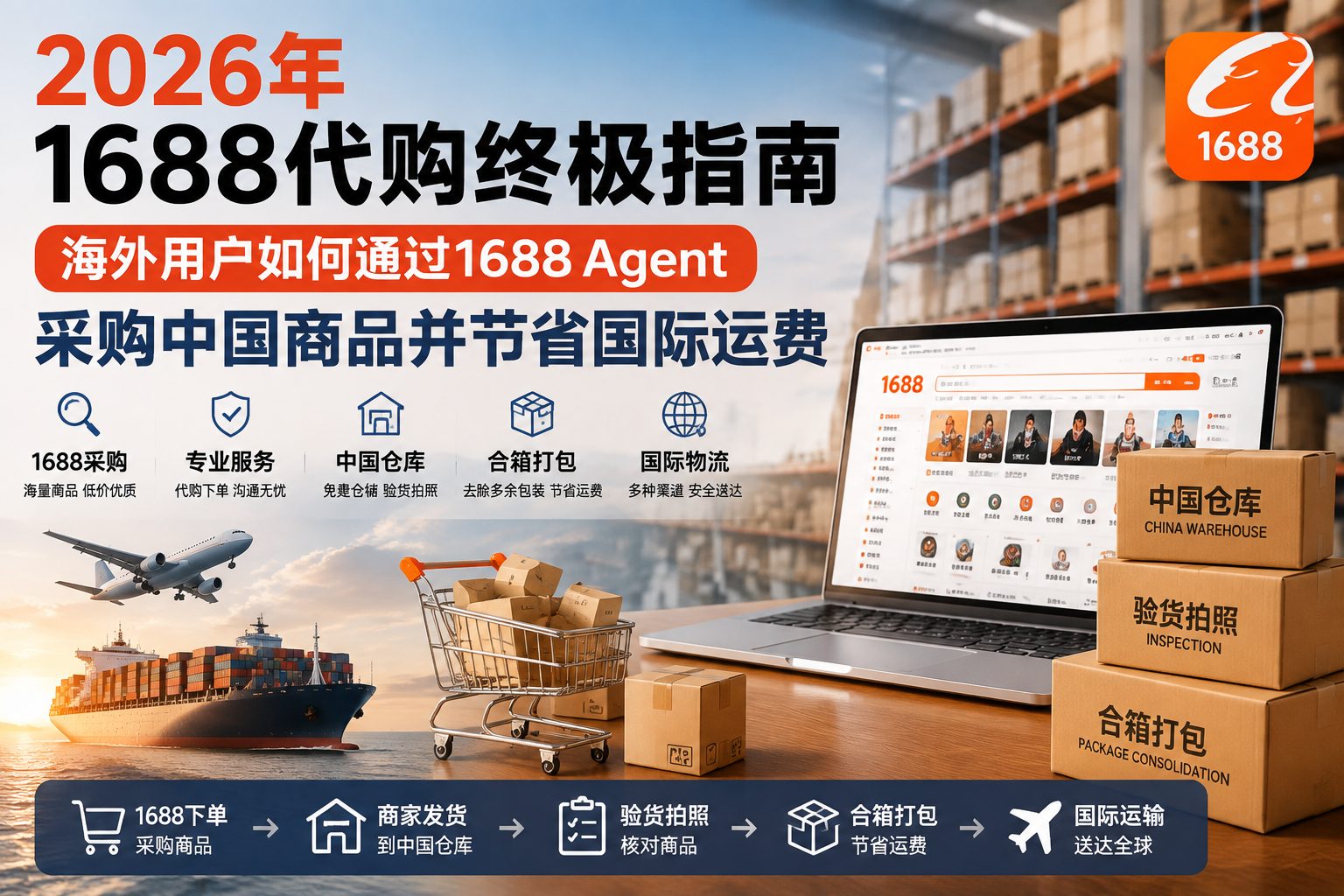 2026年1688代购终极指南：海外用户如何通过1688 Agent采购中国商品、省钱并完成国际运输