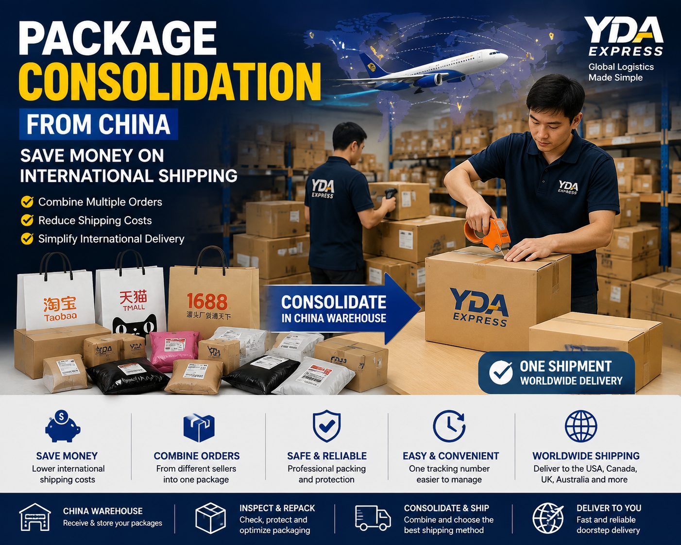 Package Consolidation from China: How to Save Money on International Shipping (2026 Guide)