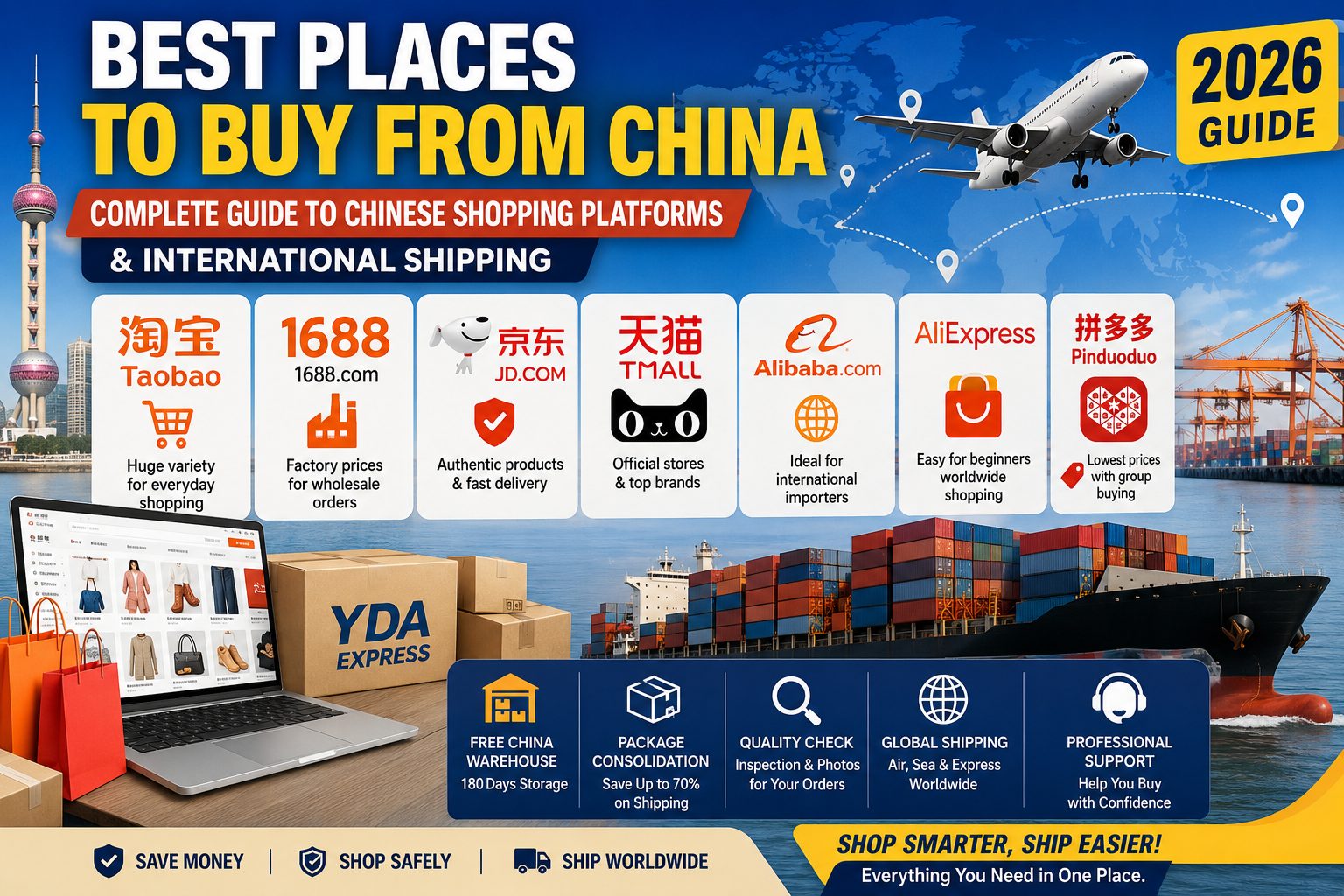 Best Places to Buy From China in 2026: Complete Guide to Chinese Shopping Platforms and International Shipping