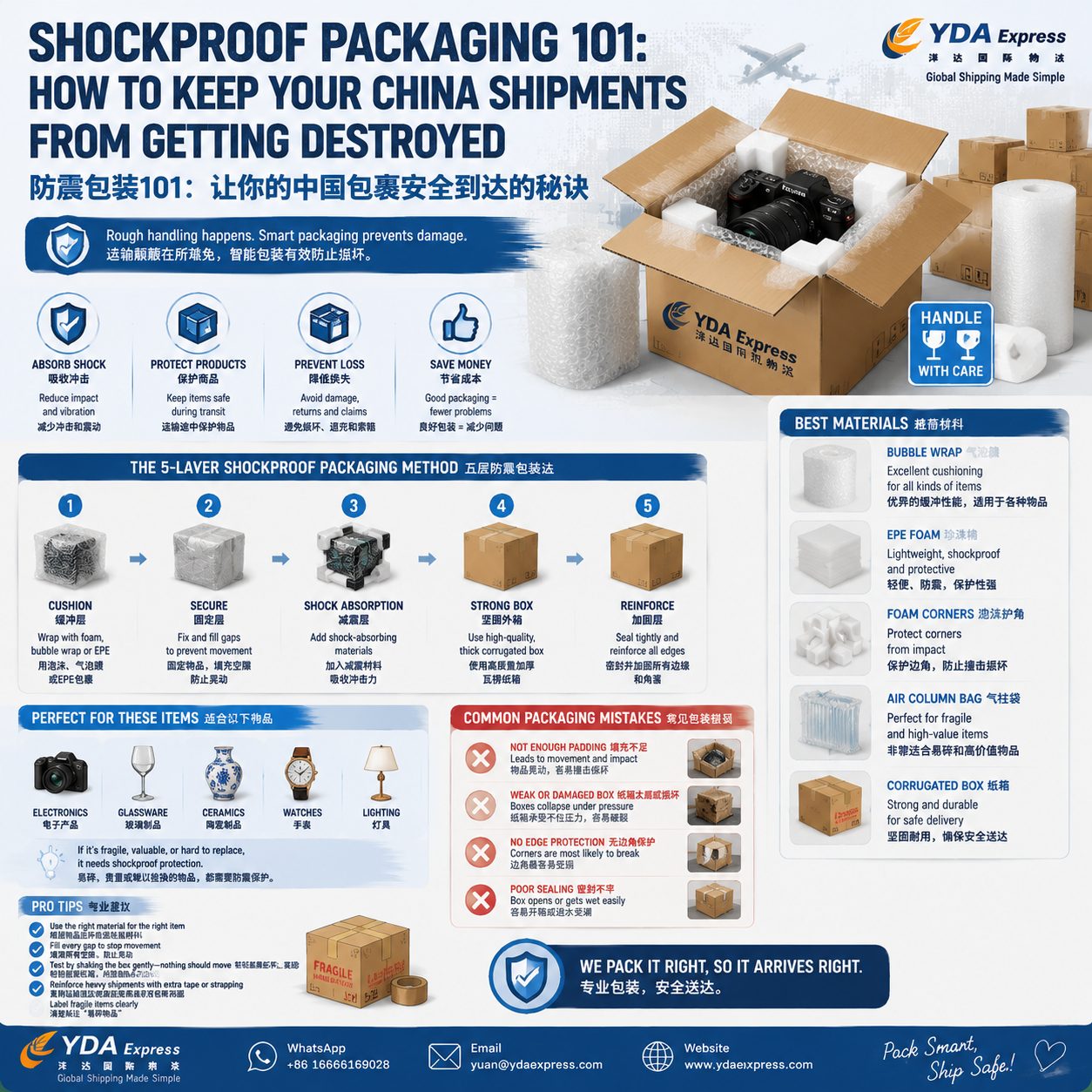 Embalaje antigolpes para envíos internacionales: cómo proteger productos frágiles desde China